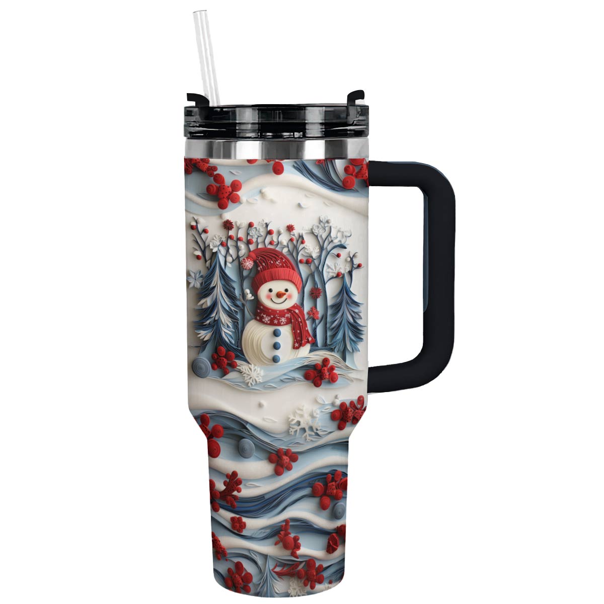 Shineful Glossy Tumbler Snowman Christmas