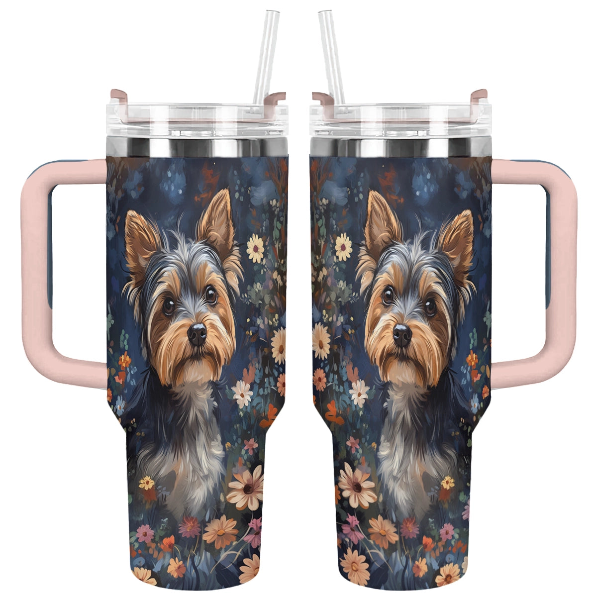 Shineful Tumbler Enchanted Yorkie Bloom