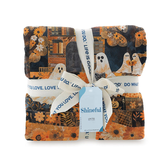 Shineful Fleece Blanket Ghostly Books House