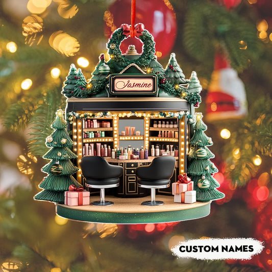 Shineful 2D Acrylic Ornament Personalized  Holiday Beauty Haven