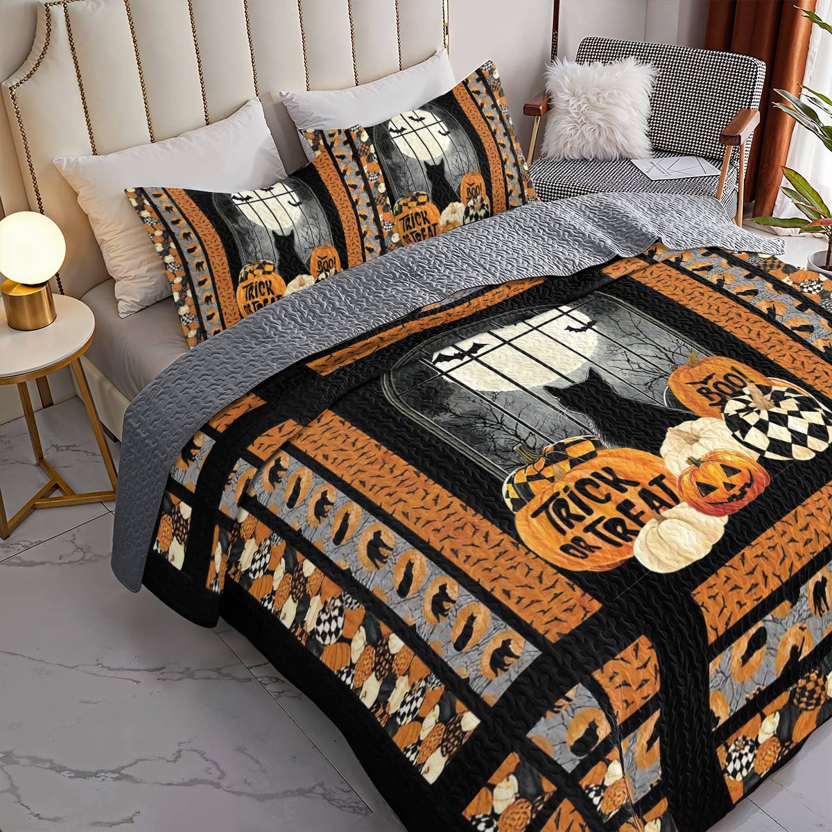 Shineful All Season Quilt 3-Piece Set Spooky Night