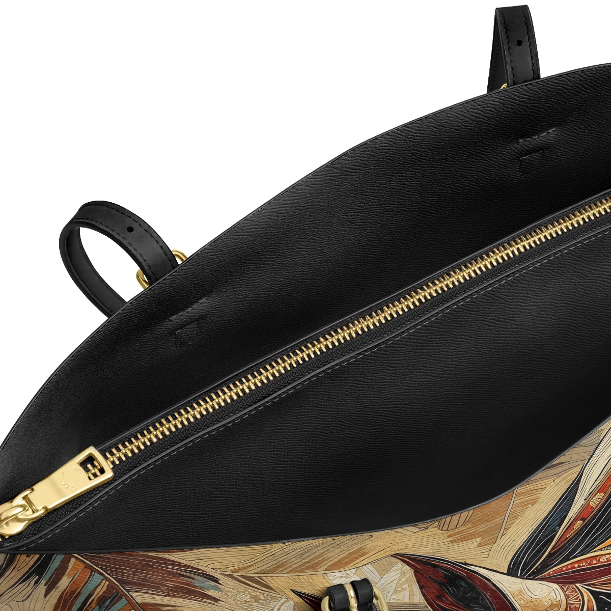 Shineful Leather Tote Bag - Tribal Spirit Stallion