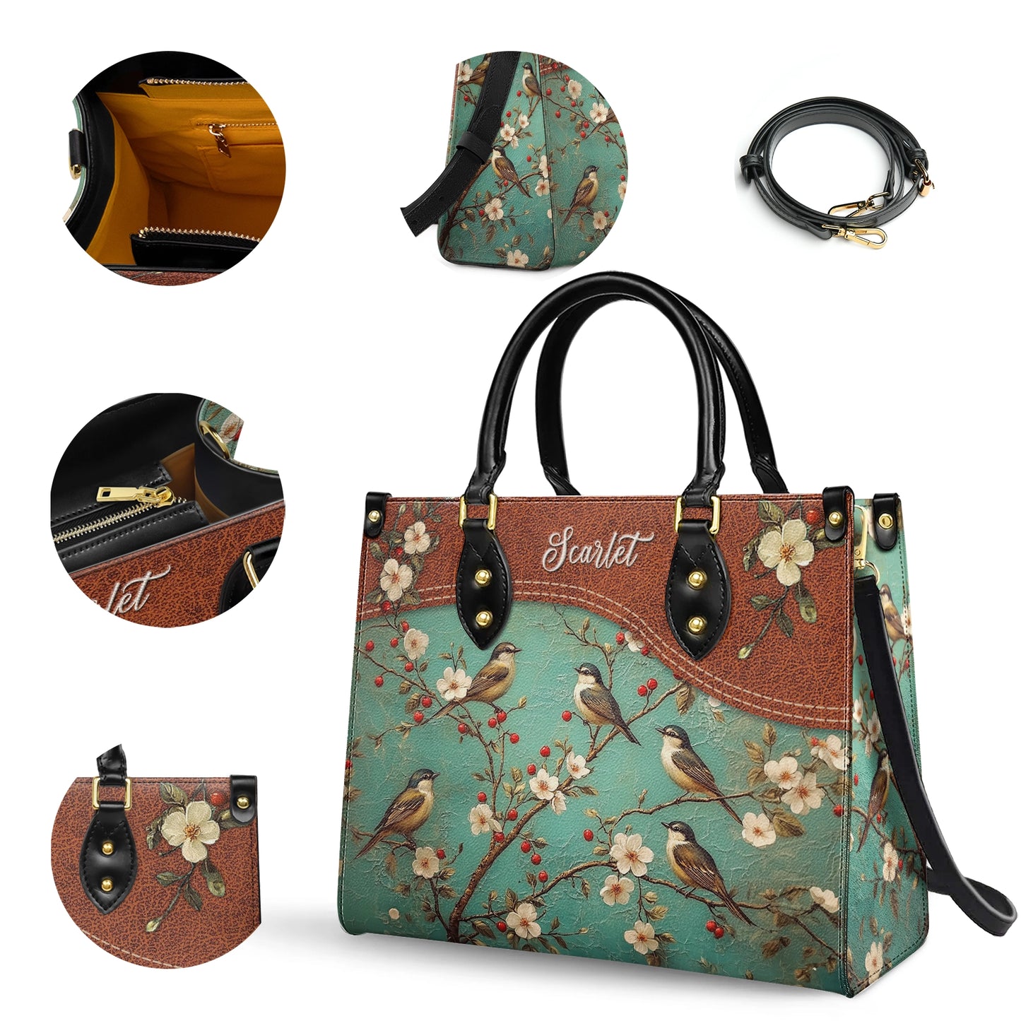 Shineful Leather Bag Personalized Spring Whispers