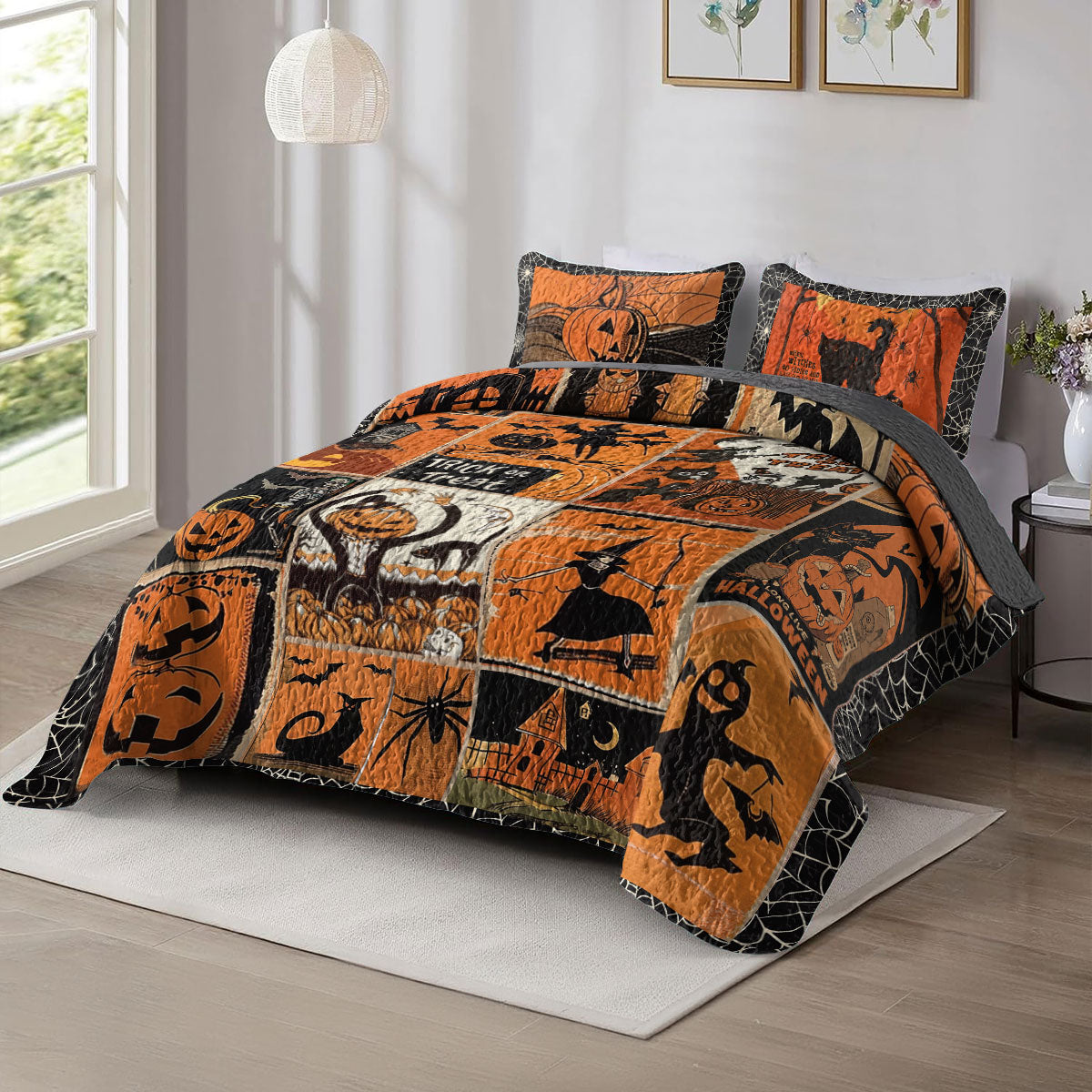 Shineful All Season Quilt 3-Piece Retro Fright Night
