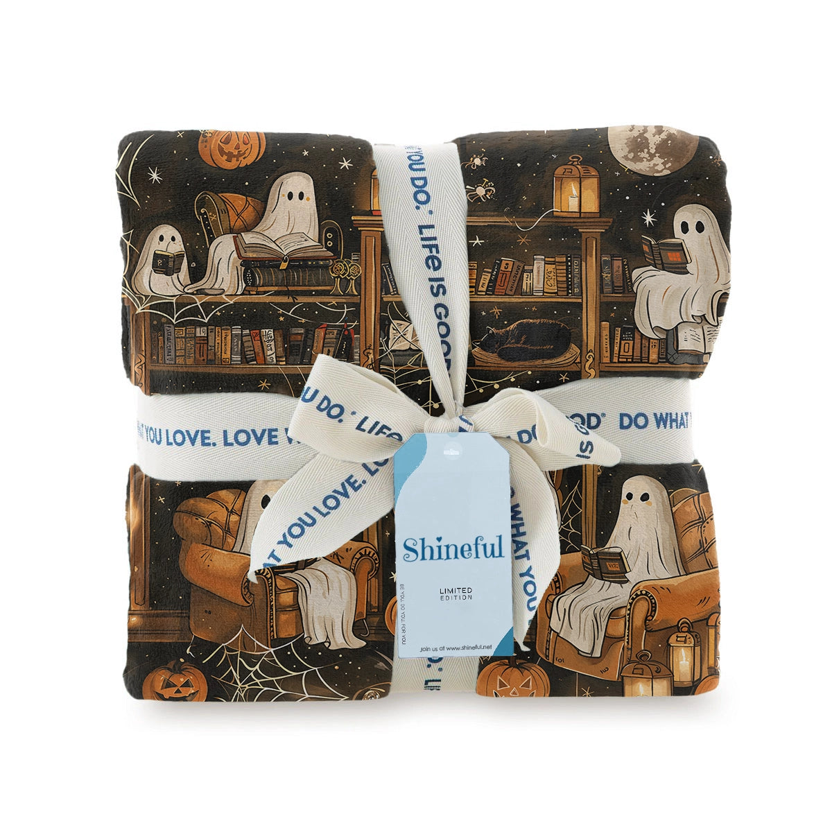 Shineful Fleece Blanket Halloween Book Club