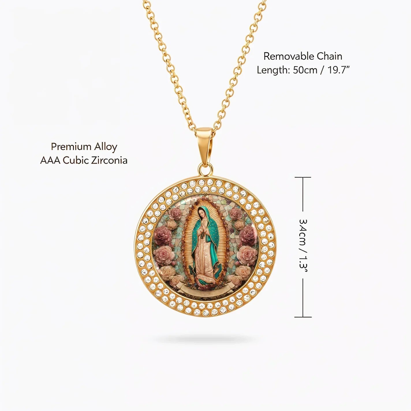 Shineful Necklace Our Lady of Guadalupe