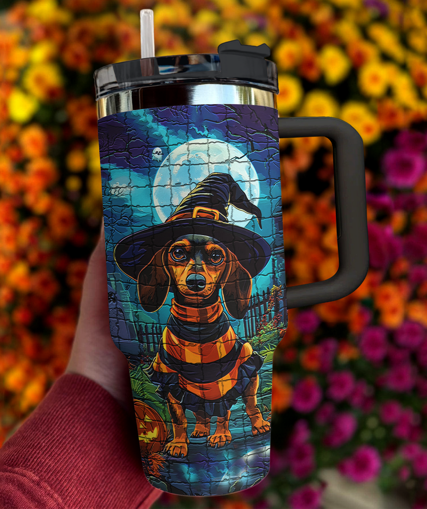 Shineful Tumbler Dachshund Halloween