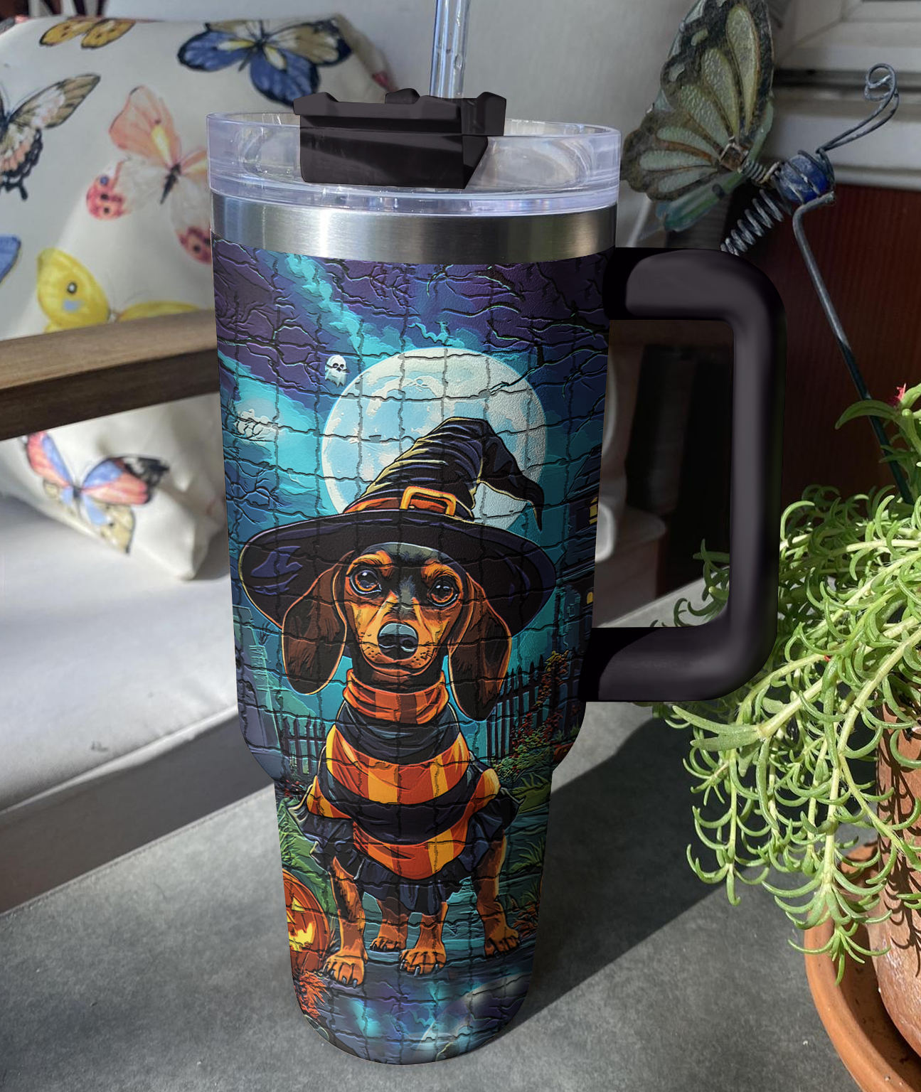 Shineful Tumbler Dachshund Halloween