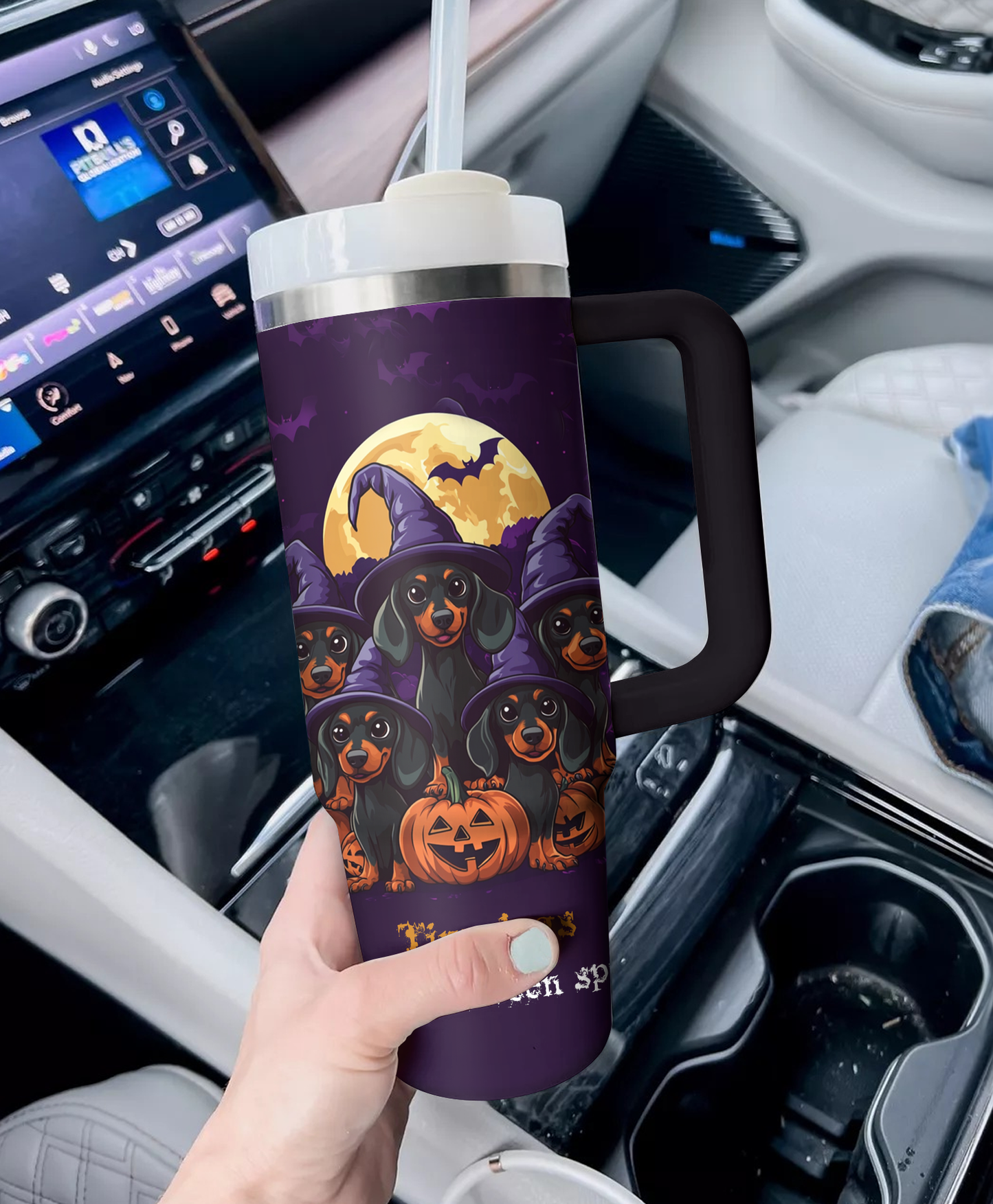Shineful Tumbler Spooky Doxie Delight