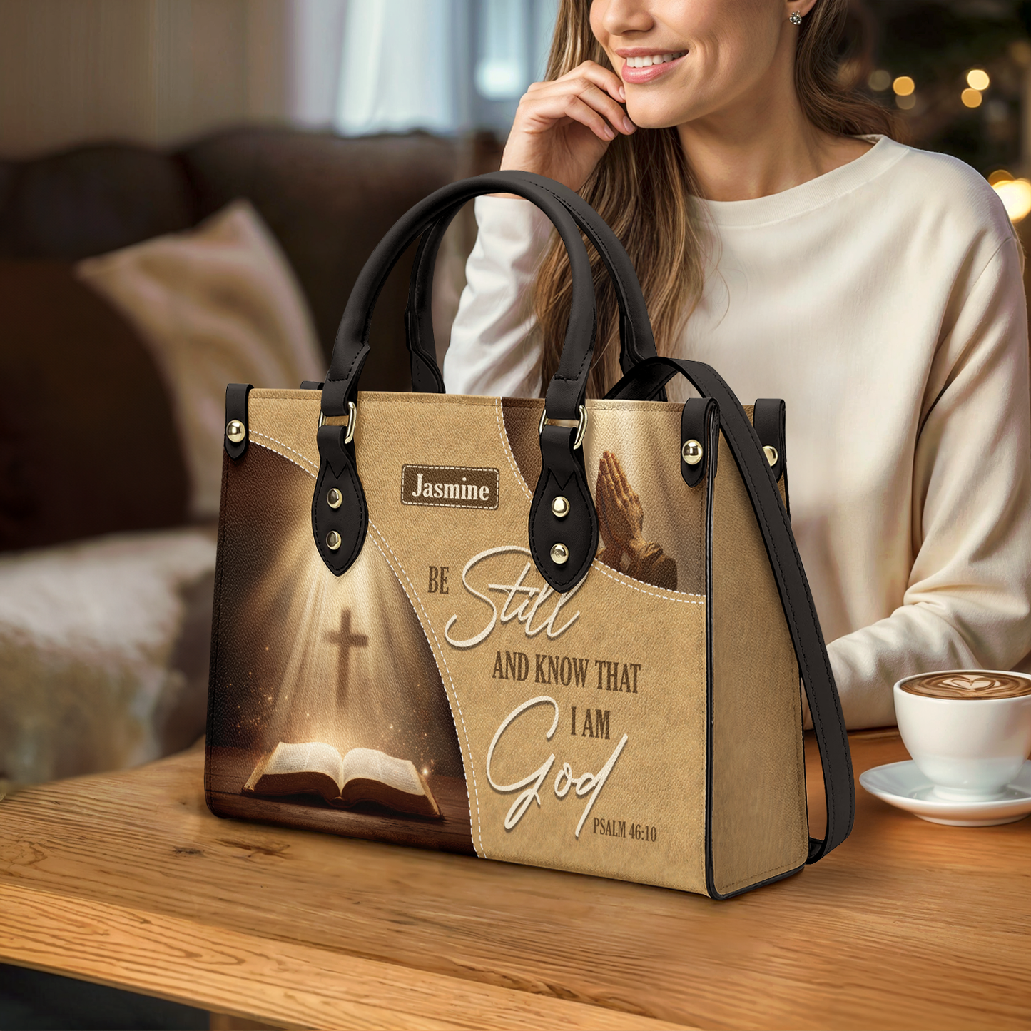 Shineful Leather Bag Personalized Golden Stillness