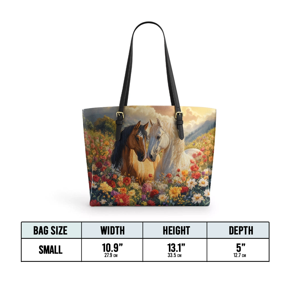 Shineful Leather Tote Bag - Blossoming Love