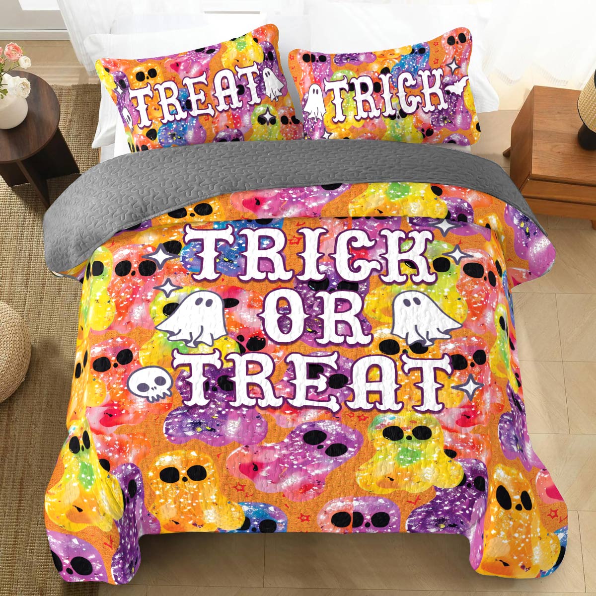 Shineful All Season Quilt 3-Piece Set Spooky Sips
