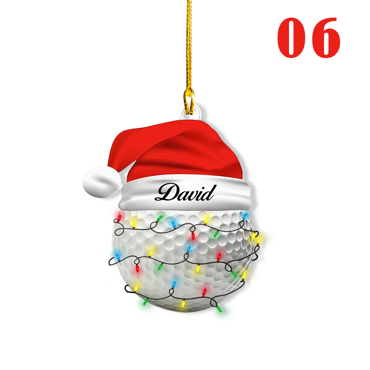 Shineful Personalized  2D Acrylic Ornament - Sports Ball Christmas Ornament Collection