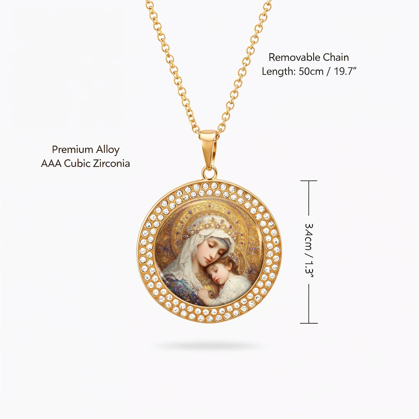 Shineful Necklace Madonna & Child Medallion