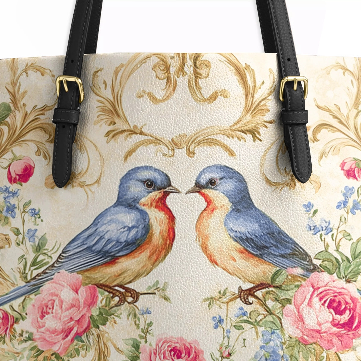 Shineful Leather Tote Bag - Bluebird Serenade