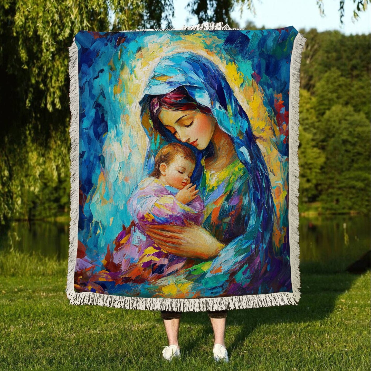Shineful Woven Tapestry Throw Blanket Blessed Art