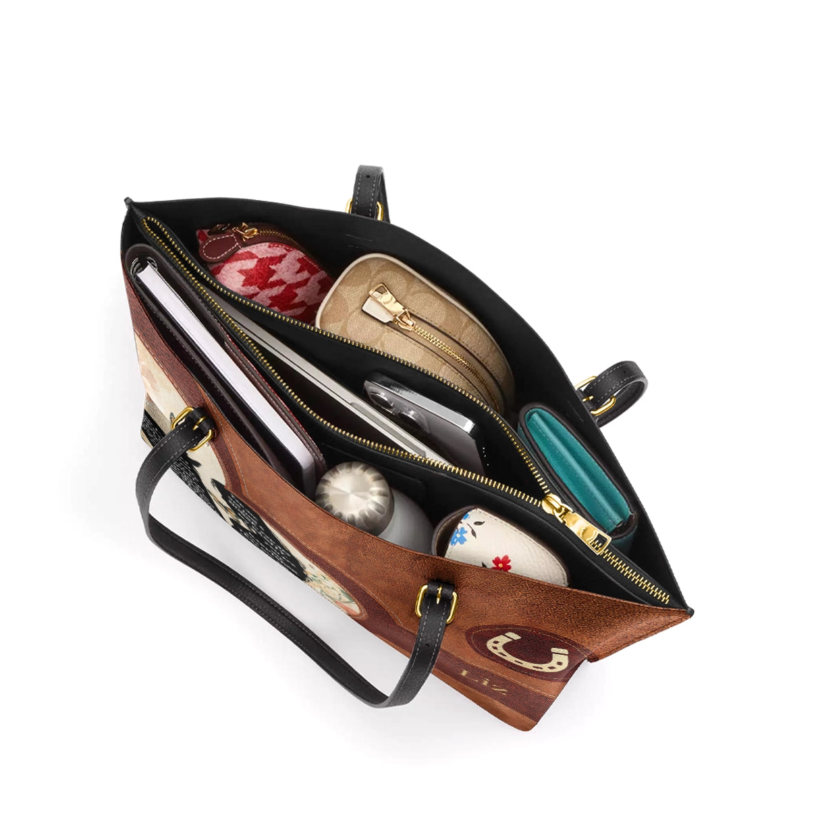 Shineful Leather Tote Bag - The Saddle Bond