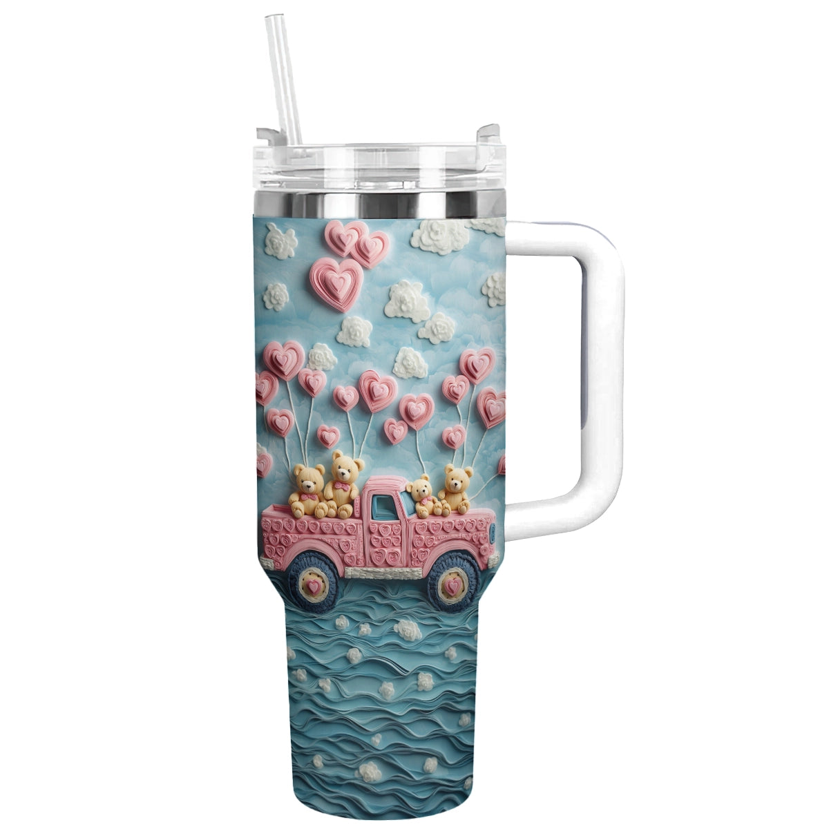 Shineful Tumbler Teddy Love Truck
