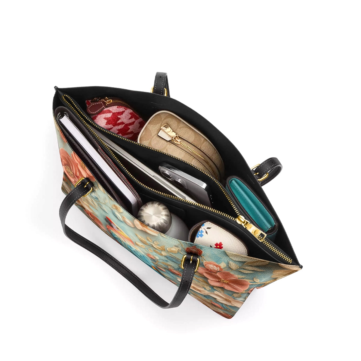 Shineful Leather Tote Bag - Macaw Majesty