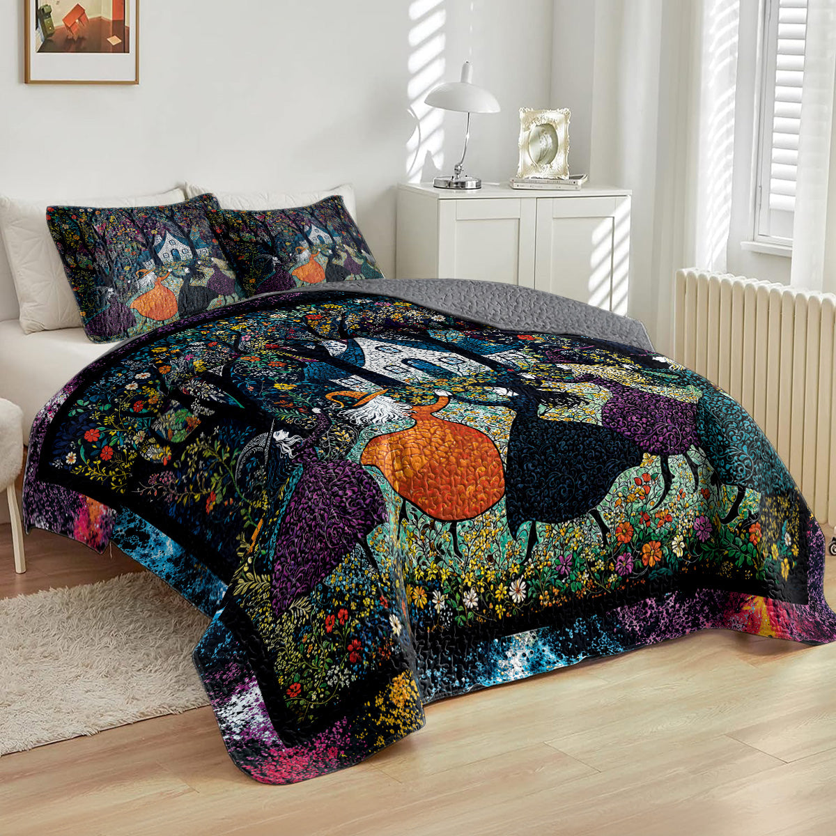 Shineful All Season Quilt 3-Piece Set Beautiful Witchy Woman