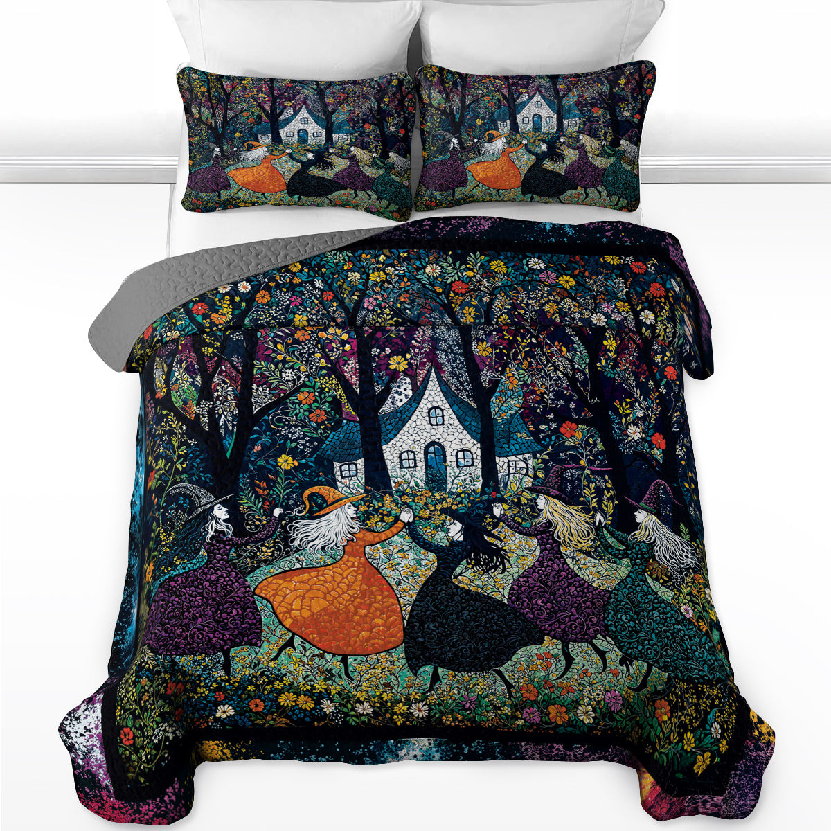 Shineful All Season Quilt 3-Piece Set Beautiful Witchy Woman