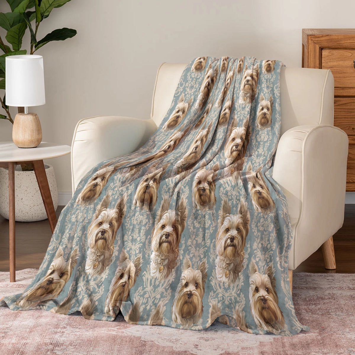 Shineful Fleece Blanket Yorkie Regal Delight