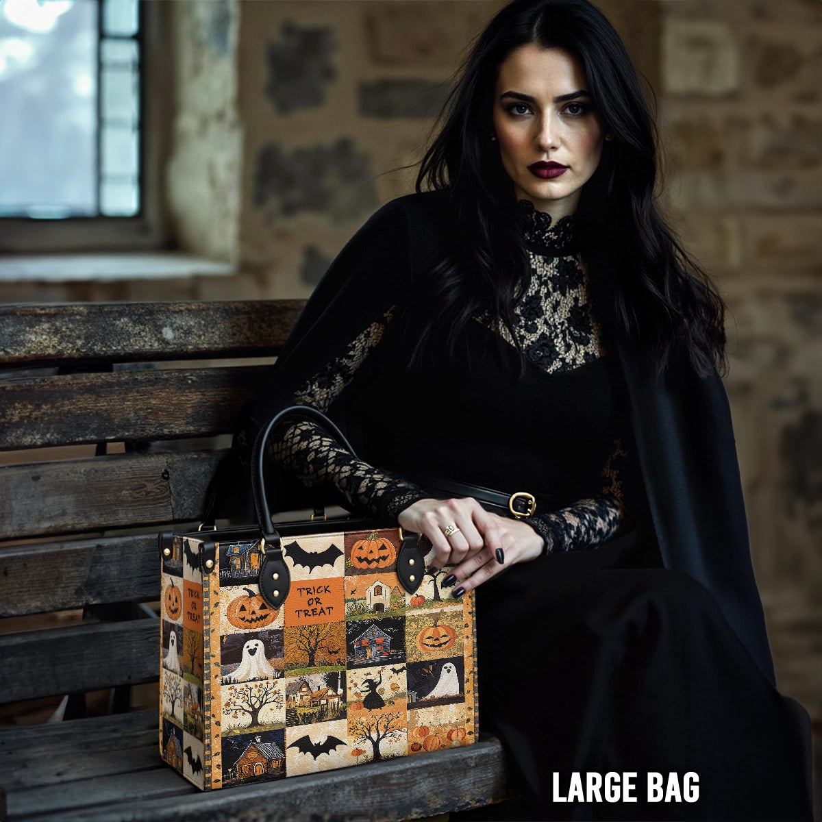 Shineful Leather Bag Spooky Trick Or Treat Halloween