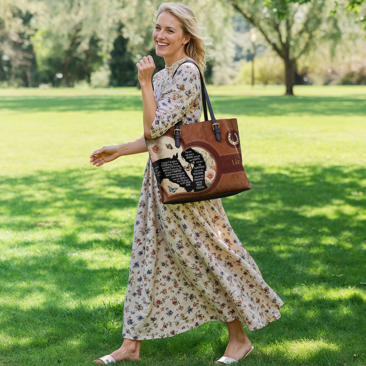Shineful Leather Tote Bag - The Saddle Bond