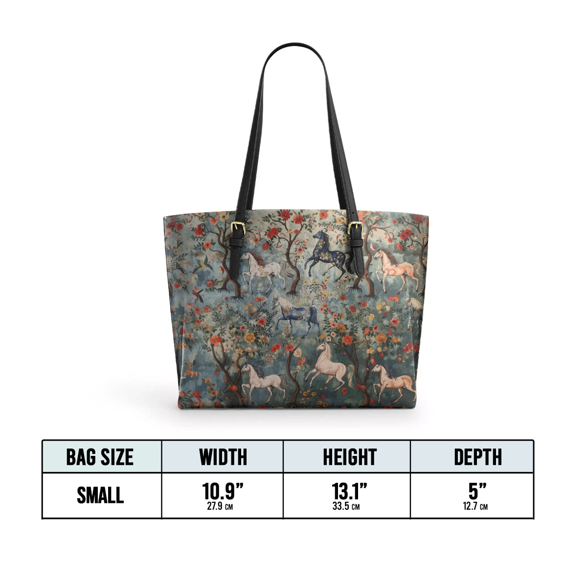 Shineful Leather Tote Bag - Mystical Steeds