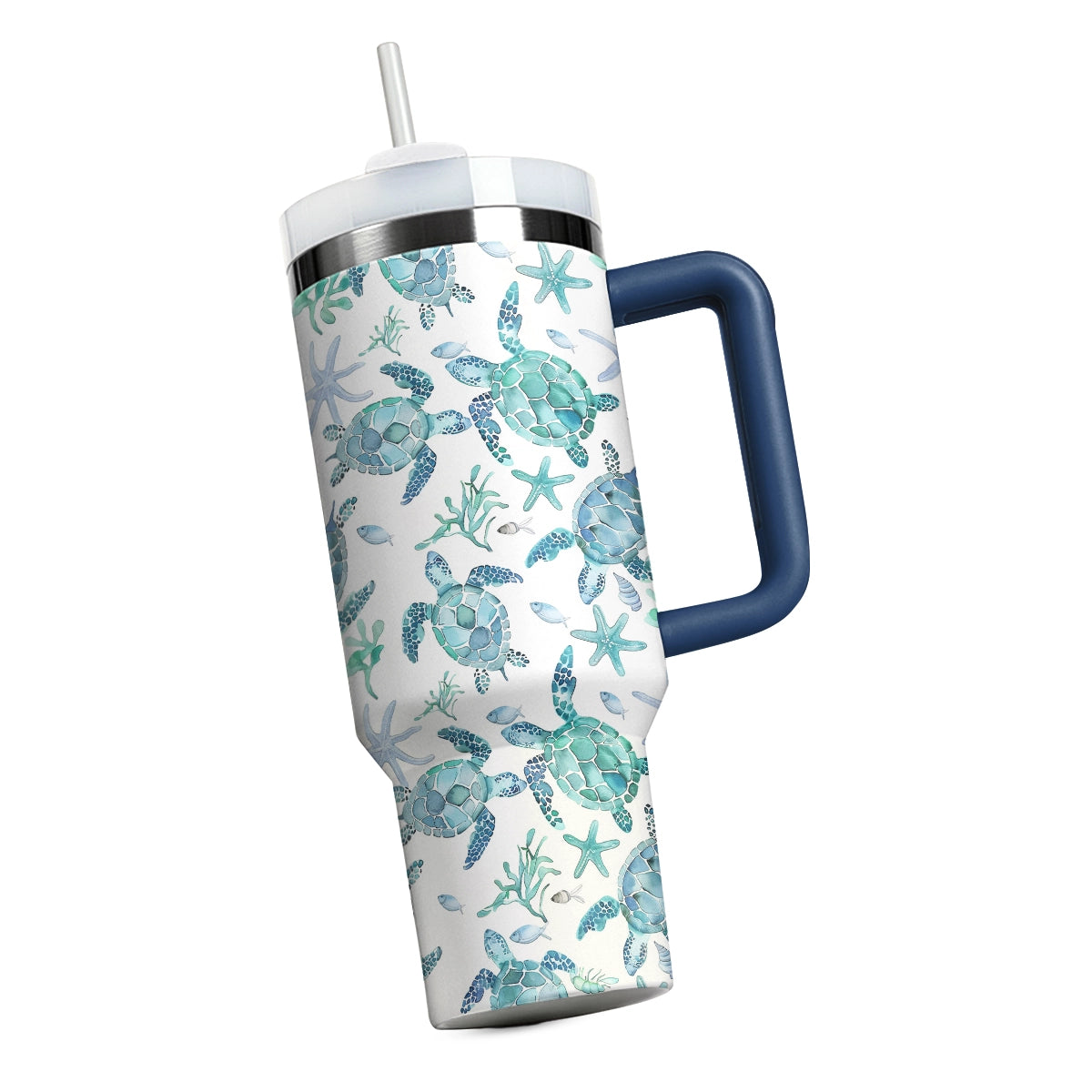 Shineful Tumbler Sea Turtle Blue Flow