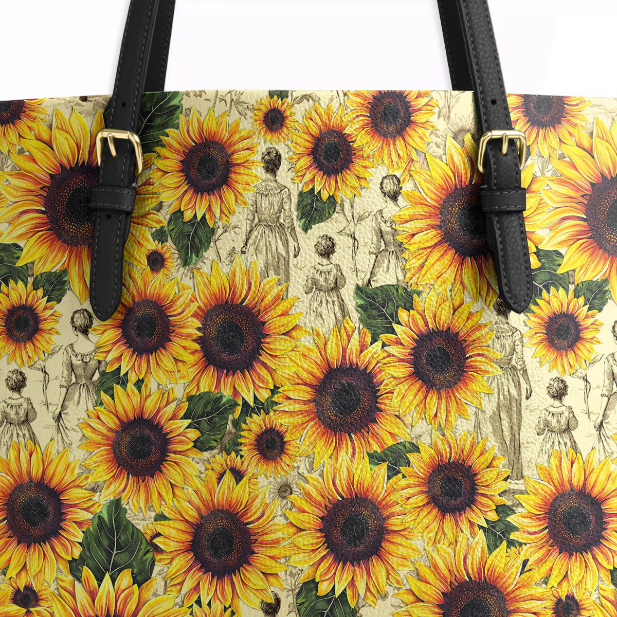 Shineful Leather Tote Bag Sunflower Legacy - Grandma, Mom & Daughter Edition