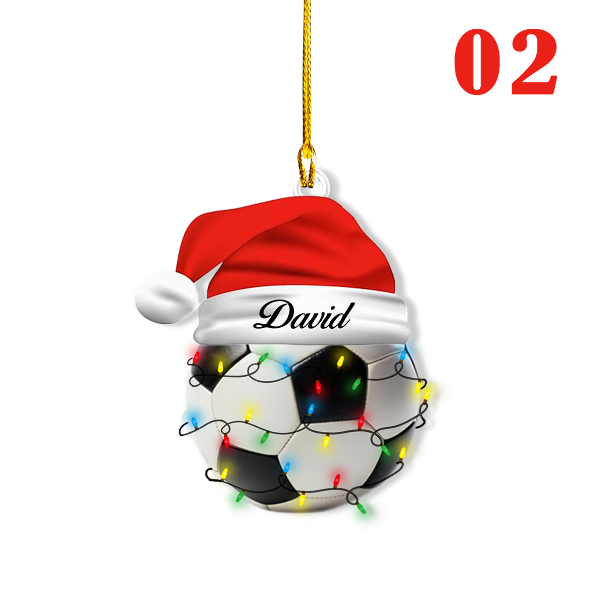 Shineful Personalized  2D Acrylic Ornament - Sports Ball Christmas Ornament Collection