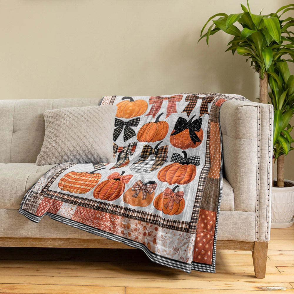 Shineful Fleece Blanket Sweet Love Pumpkins