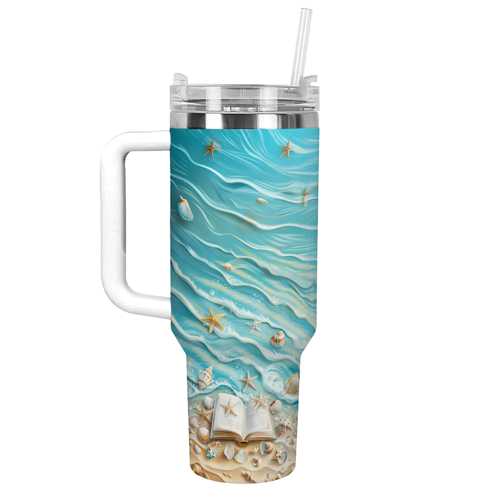 Shineful Tumbler Reading Beach Lover Gorgeous Starfish