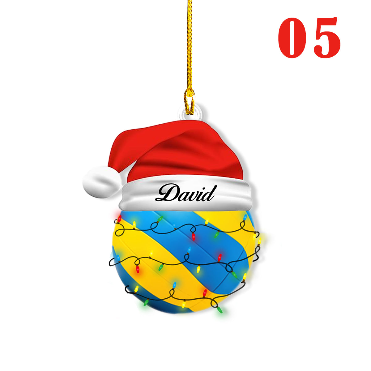 Shineful Personalized  2D Acrylic Ornament - Sports Ball Christmas Ornament Collection