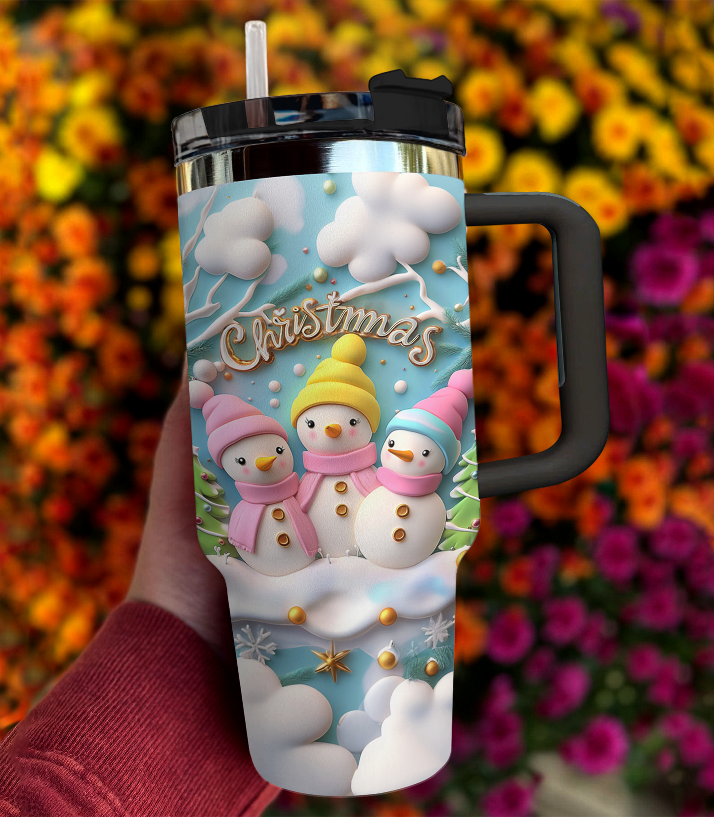 Shineful Tumbler Sweet Snowman Delight