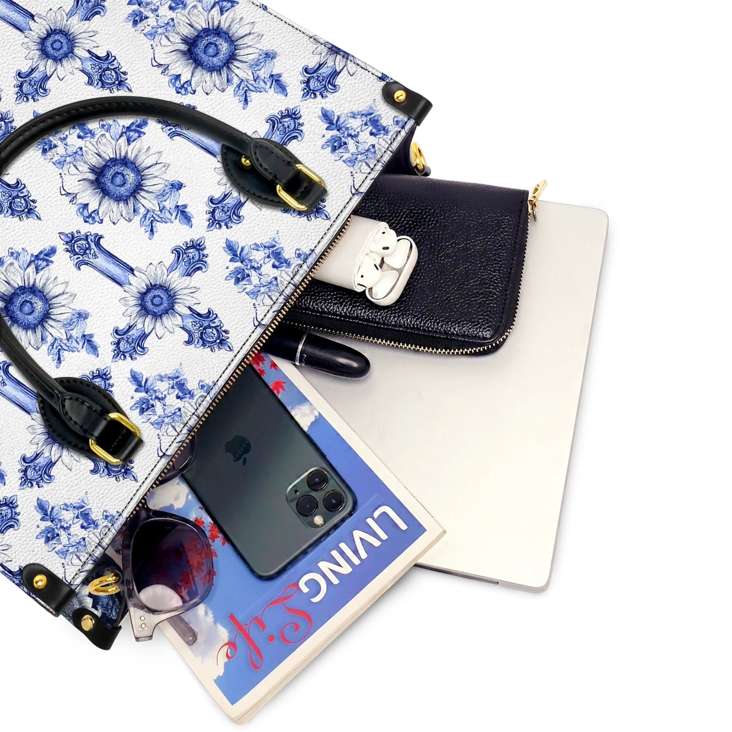 Shineful Leather Bag Sunflower Blooming With Grace