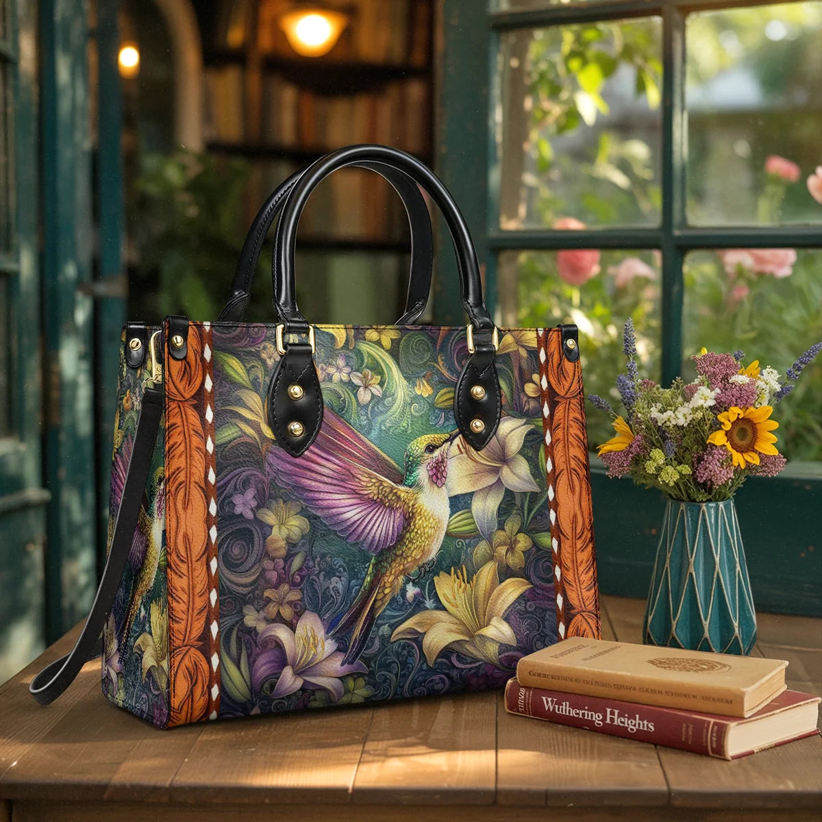 Shineful Garden Whirl Leather Bag