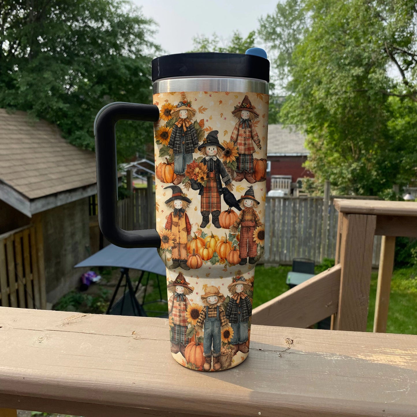 Shineful Tumbler Cozy Scarecrow Days