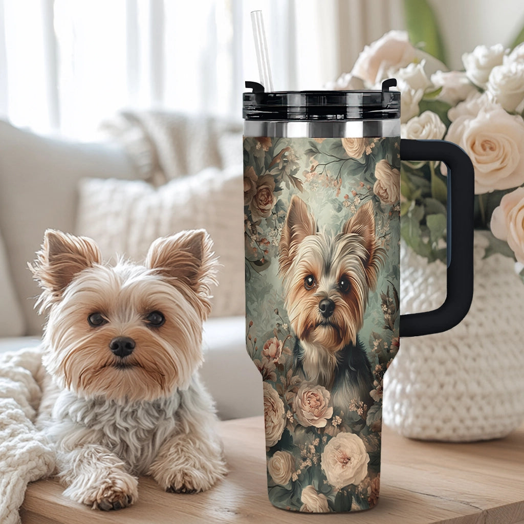 Shineful Tumbler Yorkie Blossom Luxe