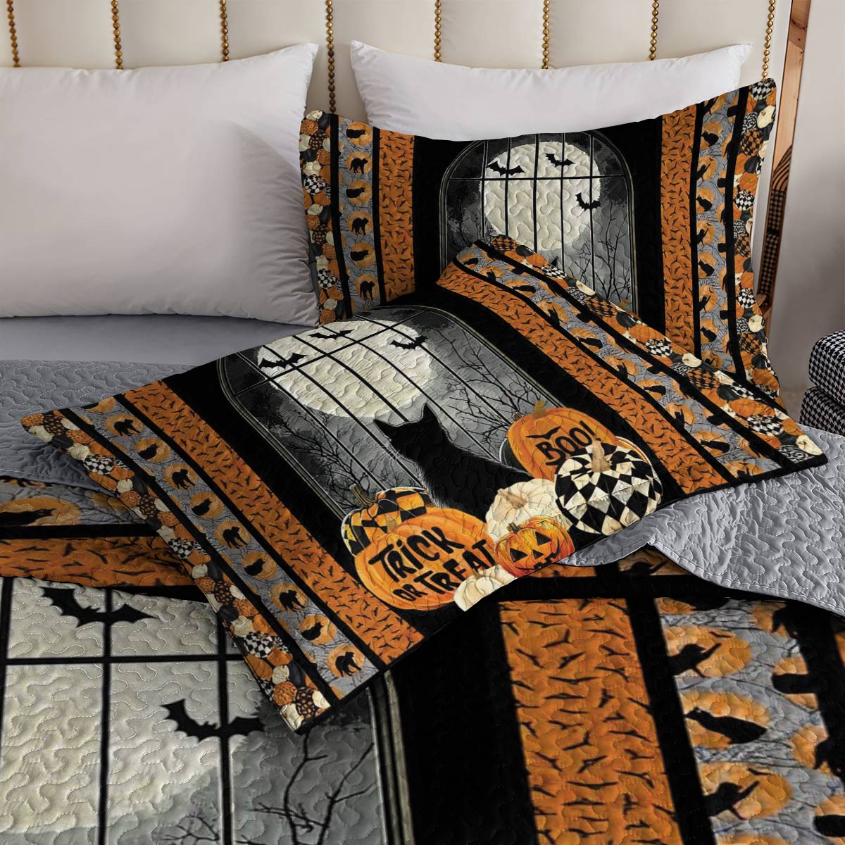 Shineful All Season Quilt 3-Piece Set Spooky Night