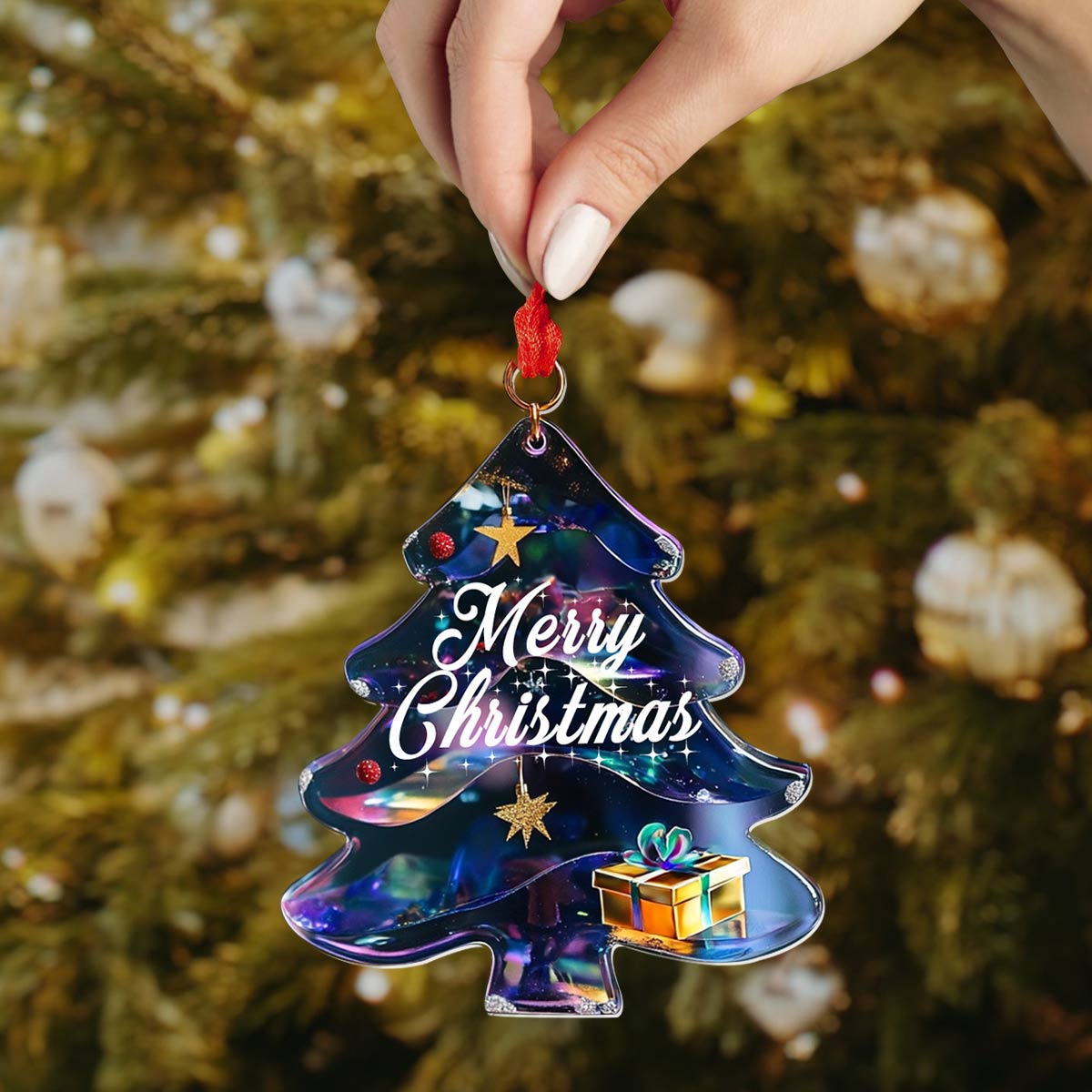 Shineful 2D Acrylic Ornament Holiday Glow Tree