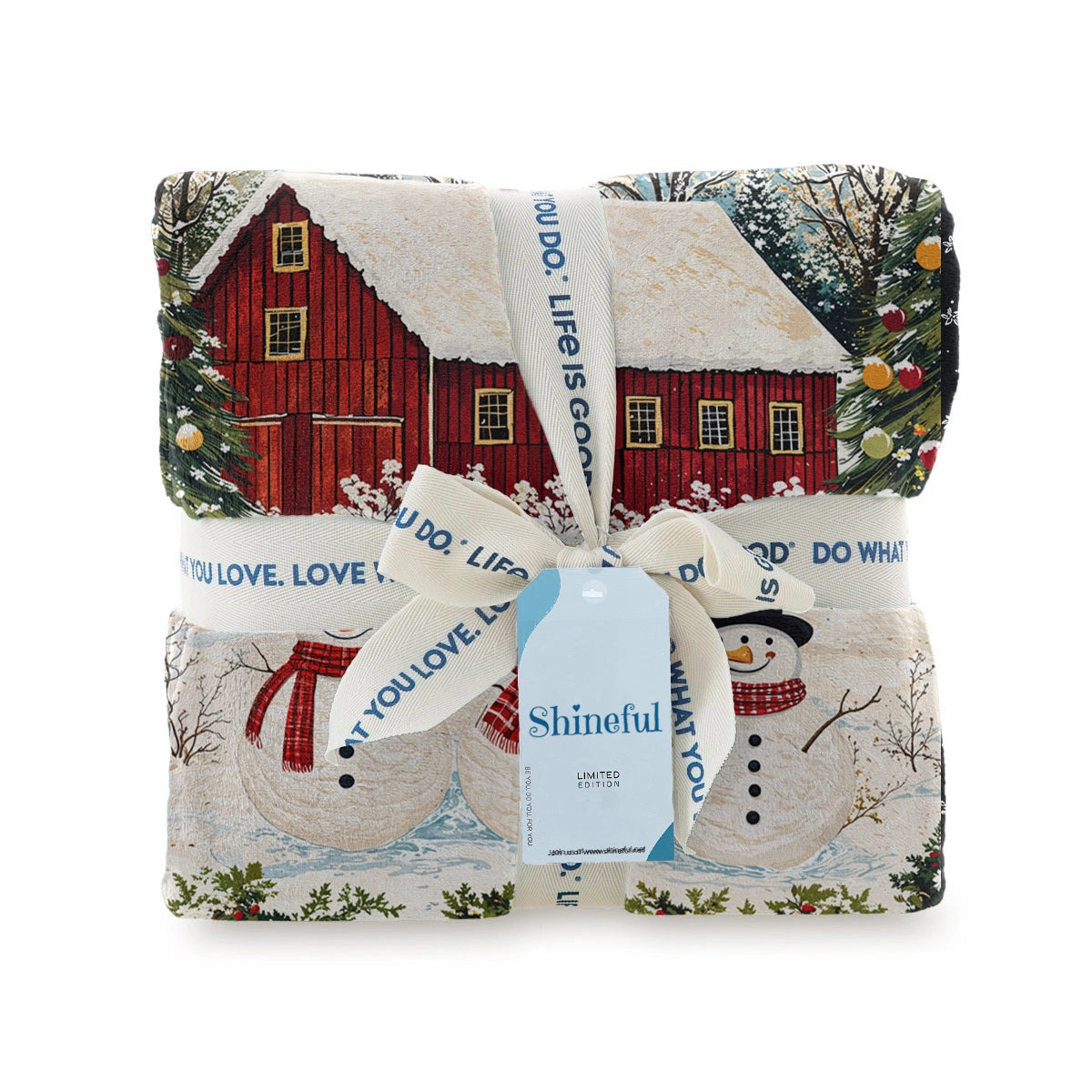 Shineful Fleece Blanket Country Christmas Charm