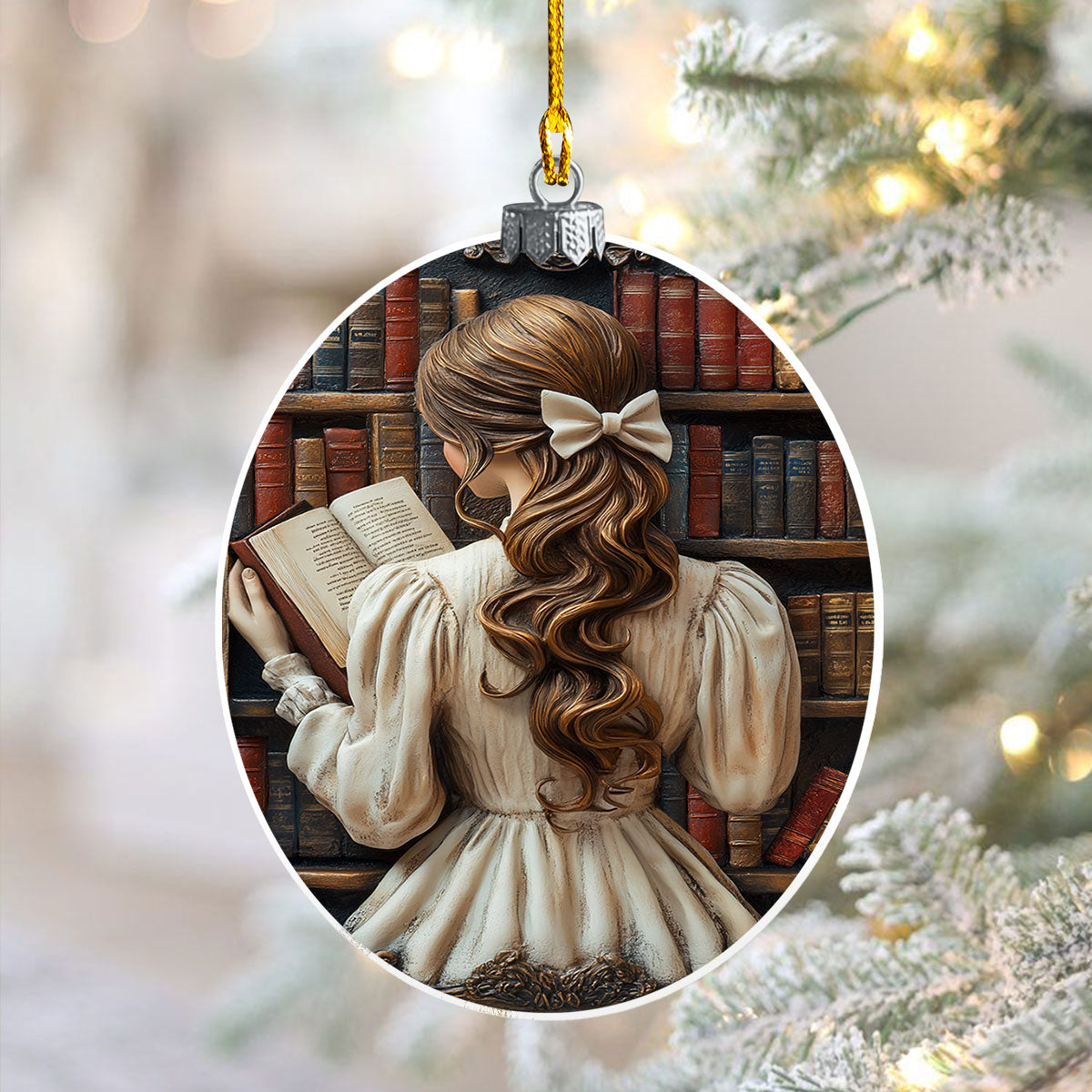 Shineful 2D Acrylic Ornament - Timeless Reader