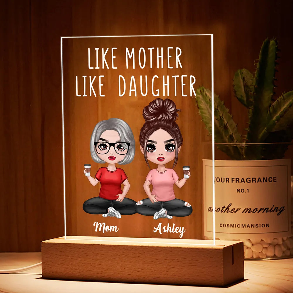 Shineful Mica LED Lamp Like Mother Like Daughters Personalized