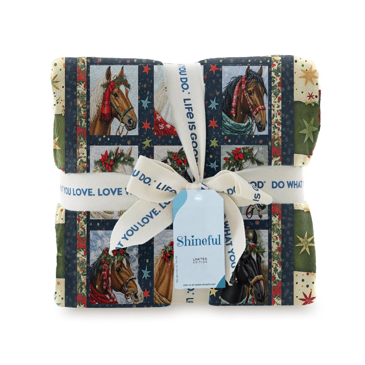 Shineful Fleece Blanket Starlit Horse Holiday