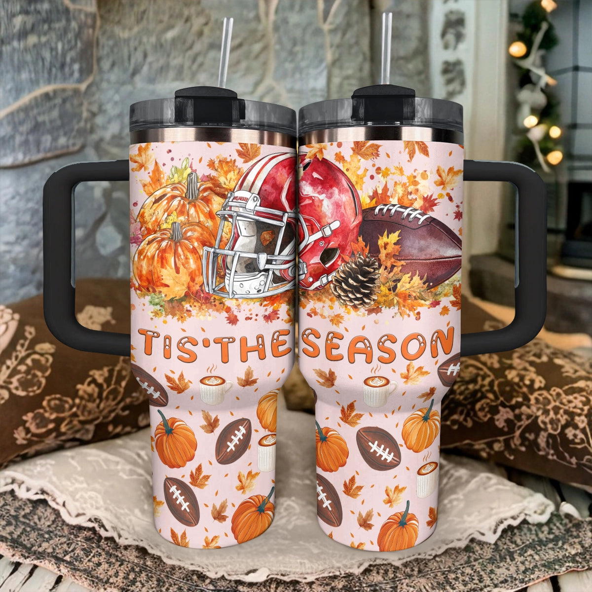Shineful Tumbler Football Harvest Huddle