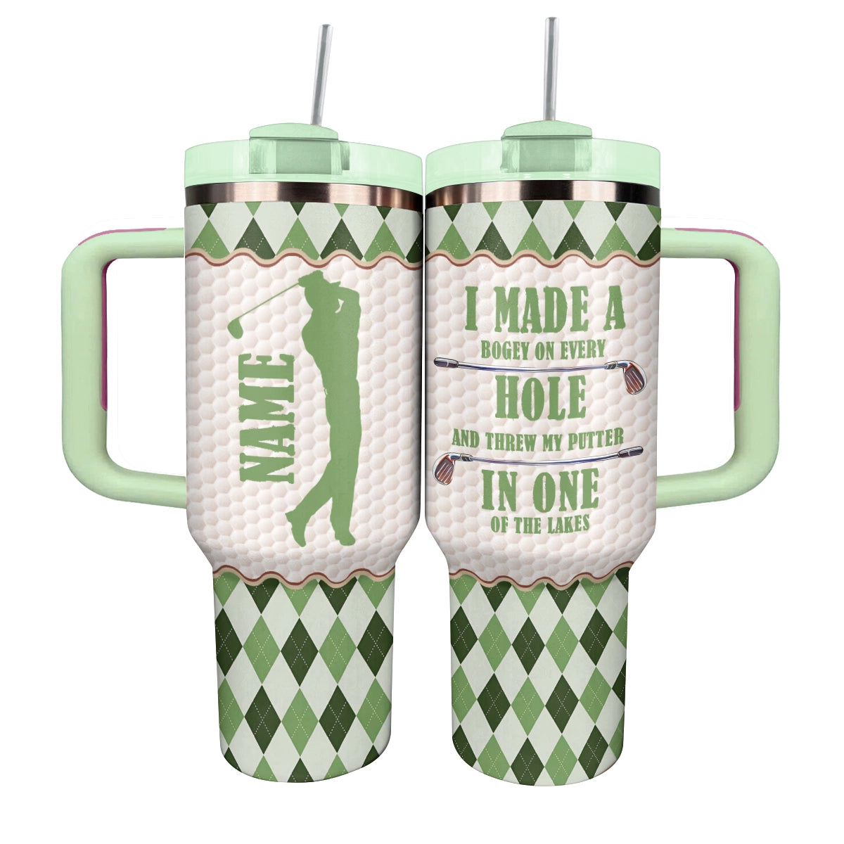 Shineful Tumbler Argyle Golfer