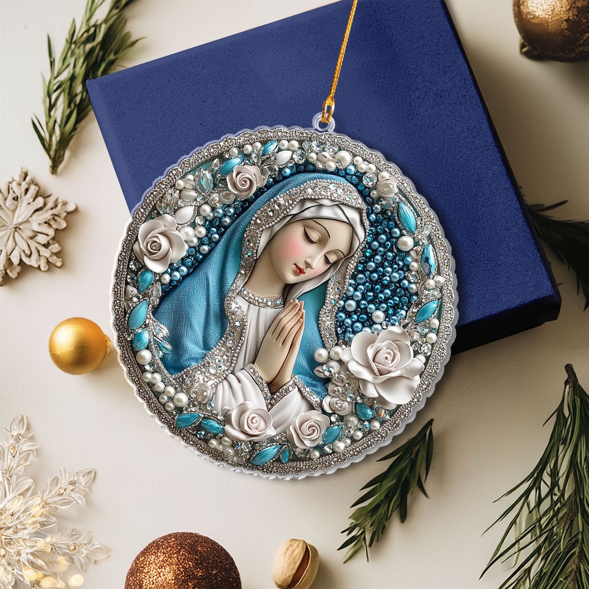 Shineful 2D Acrylic Ornament Mary’s Blue Rose