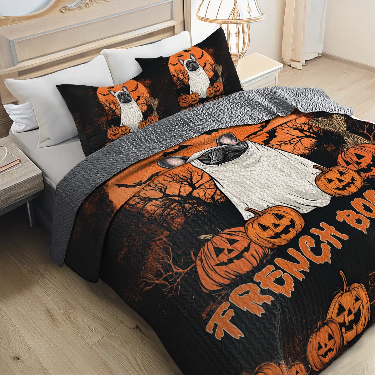 Shineful All Season Quilt 3-Piece Set - Friend Boo Dog